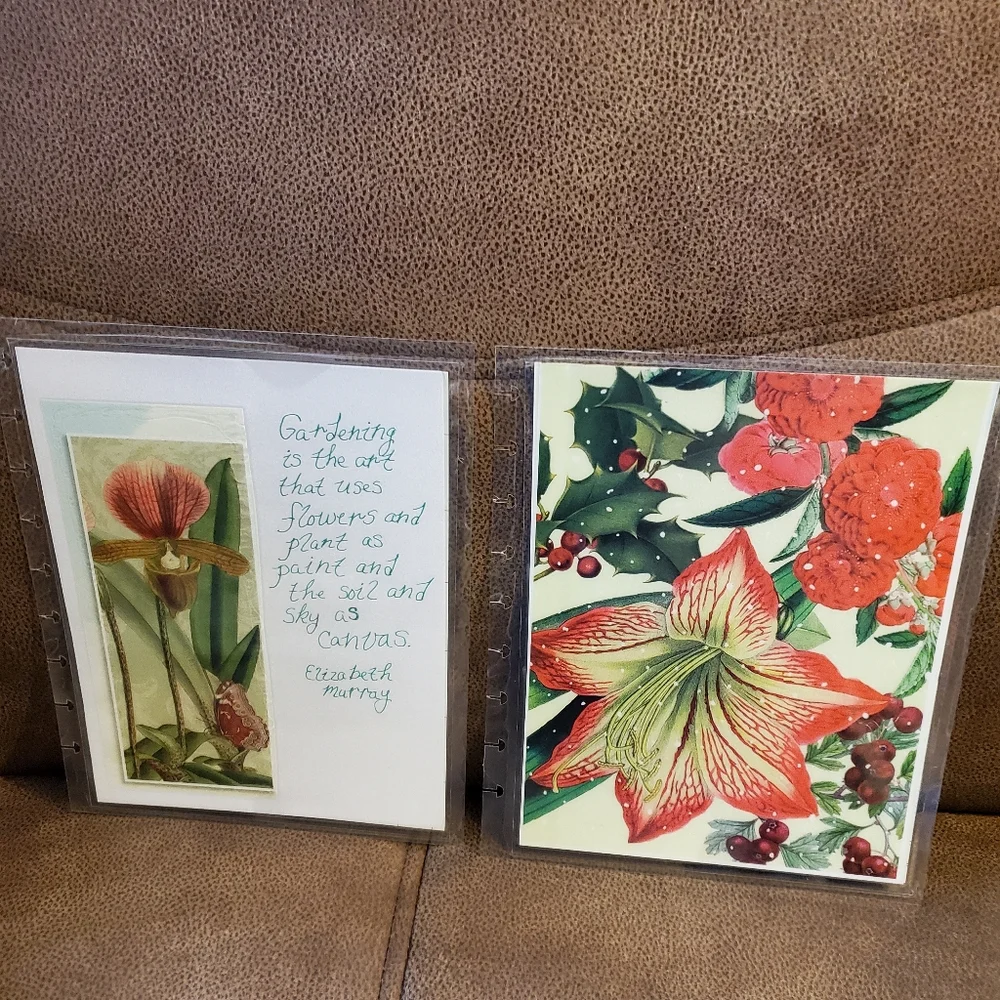 Handmade cover for your Classic size Disc Bound Planner gardening